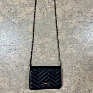 Bebe Mini Crossbody Bag with Chain Strap Black
